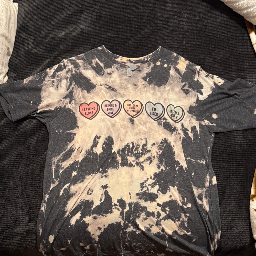 Heart Graphic Tie-Dye Kids Shirt